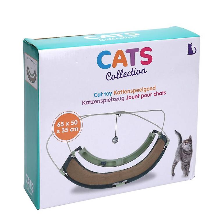 Katzenspielzeug Jutebrett mit Spielball