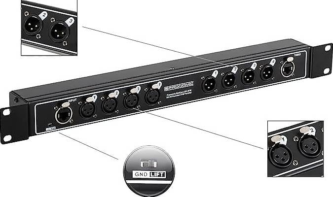 Multicore-Rackbox 19" mit XLR und RJ45