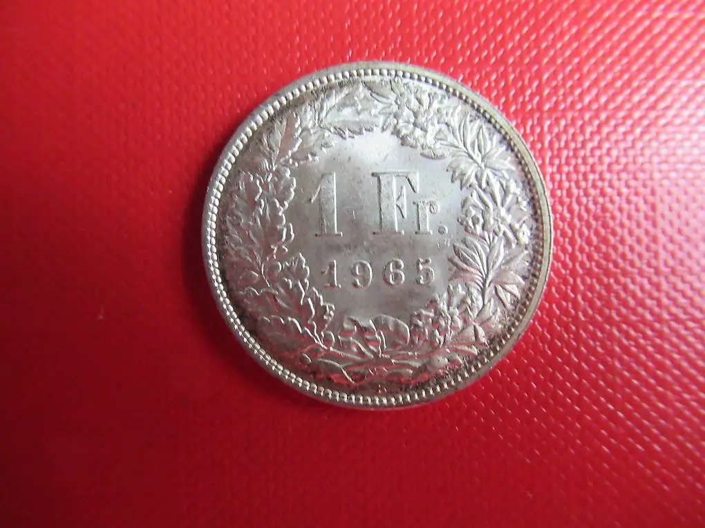 silbermünze 1 fr. 1965