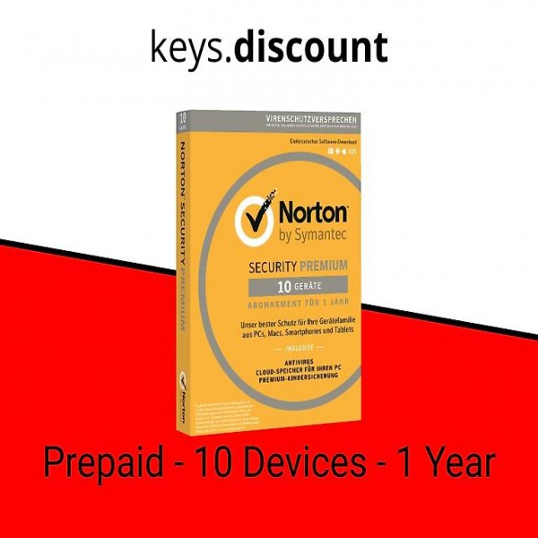  Norton Deluxe Security Prepaid 10 Geräte 1 Jahr