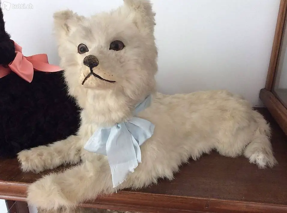 Antiker weisser Pyjamahund ca 1880/ 1900 Jumeau