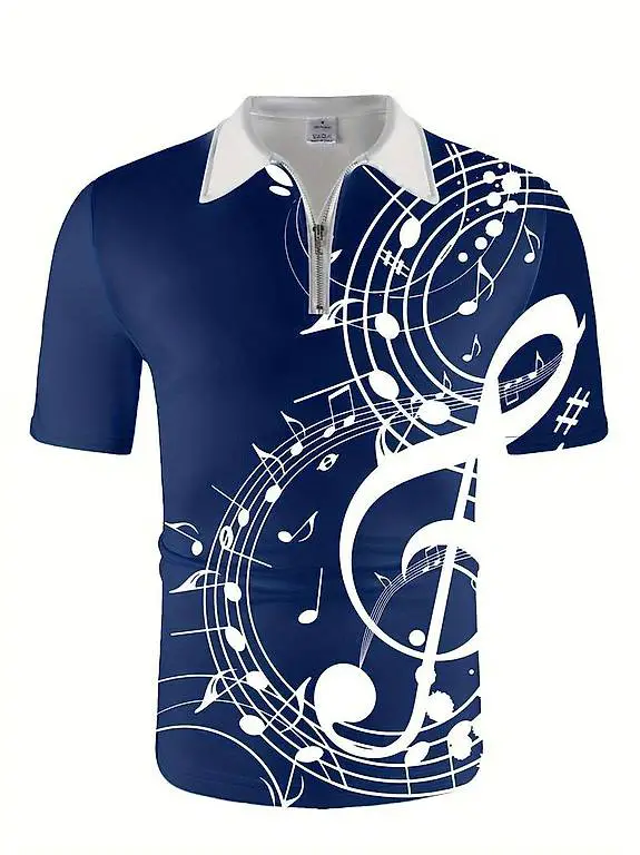 Poloshirt für Musik-Fan, dunkelblau, sehr gross