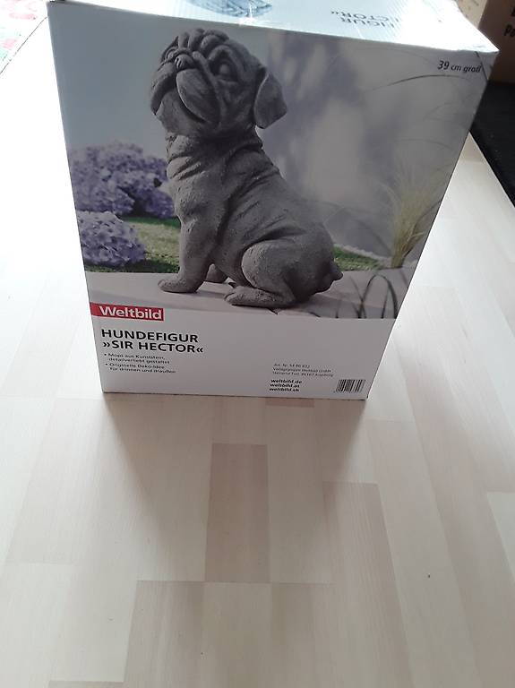 Hundefigur "Sir Hector" aus Kunststein