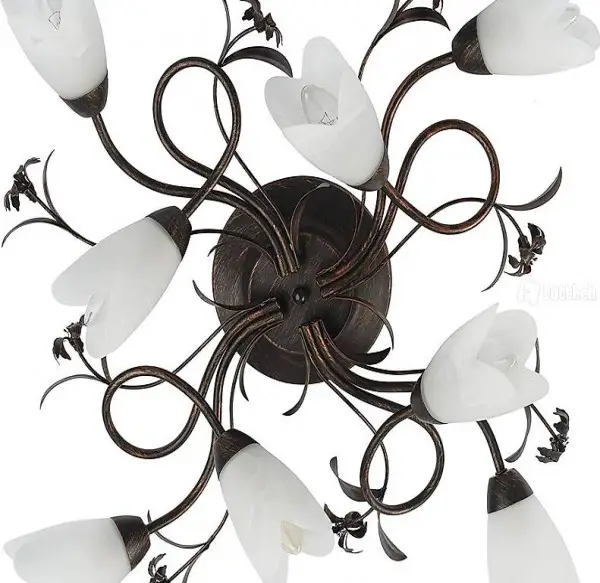  Elegante Deckenleuchte 8 - flammig Florentiner Stil Antik