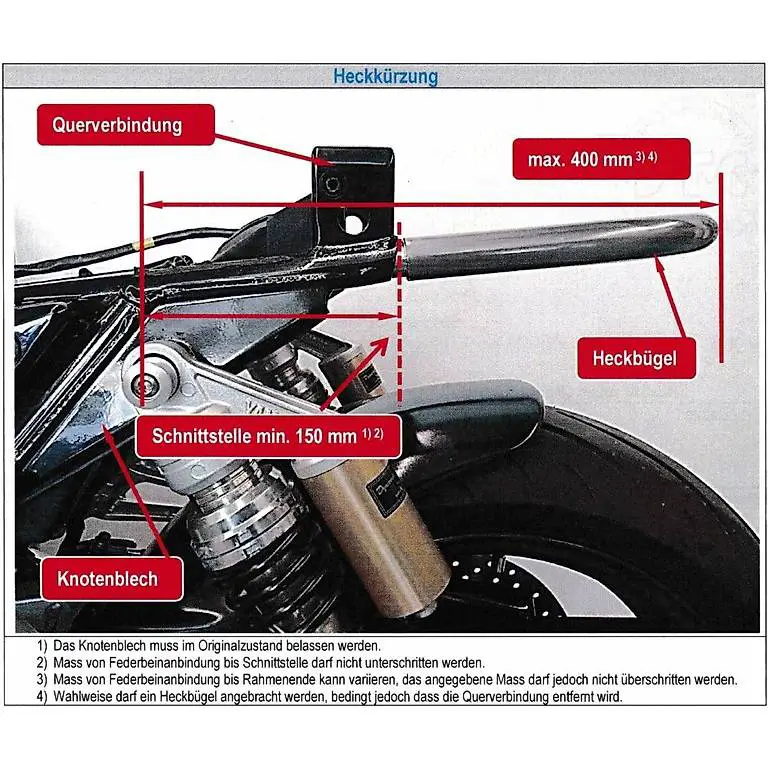 DTC Rahmenkürzung Yamaha XJR 1200 - XJR 1300