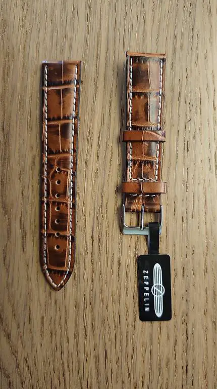 Leder Armband für Uhren Zeppelin LZ 129 Hindenburg 8062-5