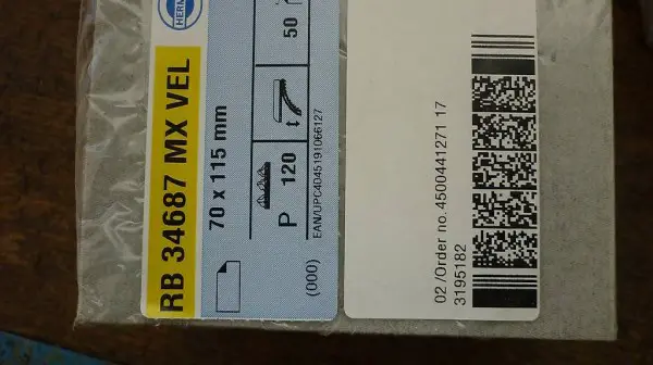  Pack à 50 Stk. Gewebe-Schleifblätter 70 x 115 mm, mit Klett