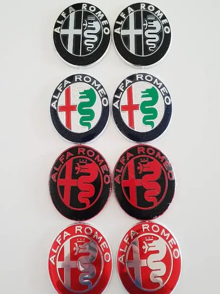 2er Set Emblem Alfa Romeo 74mm Universal