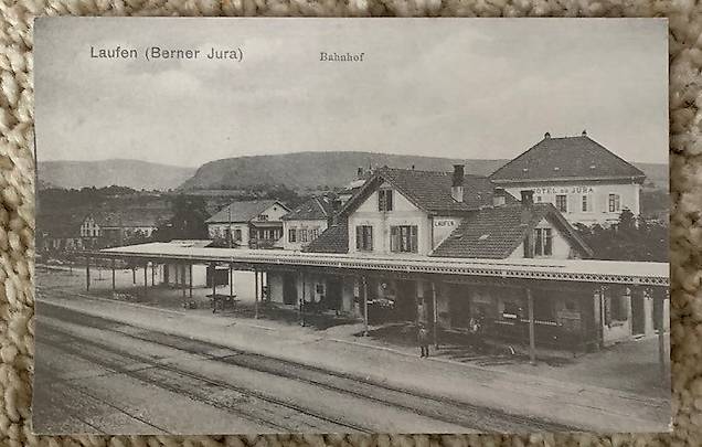 Ansichtskarte Bahnhof Laufen AK