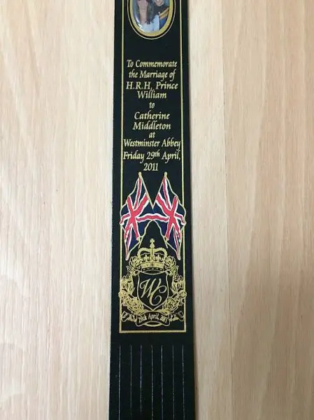 Lesezeichen Leder - Hochzeit Cate und William