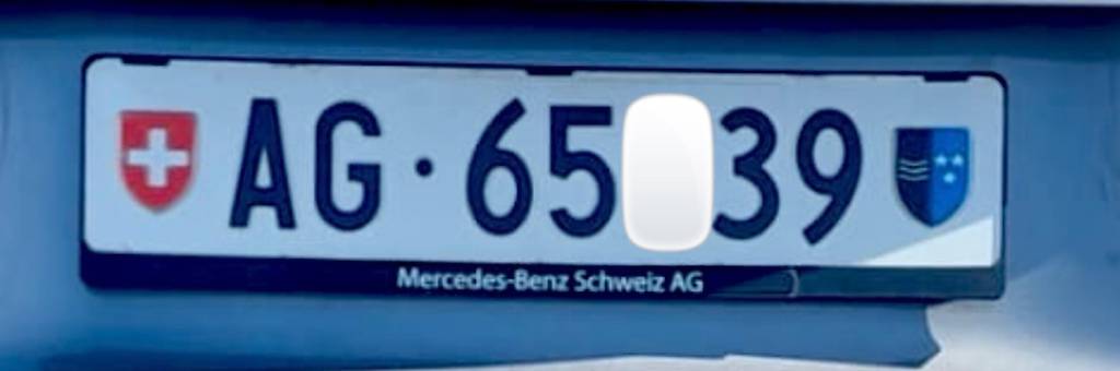 Kontrollschild AG 65X39