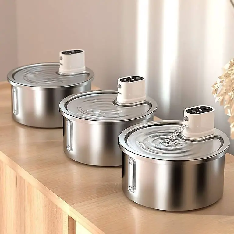 PETSTIBLE Katzenbrunnen Edelstahl Kabellos Trinkbrunnen für