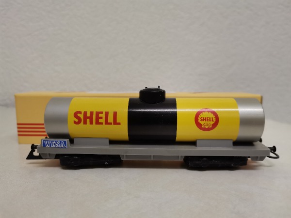 WESA Zisternenwagen SHELL grau/ gelb, mit Schachtel