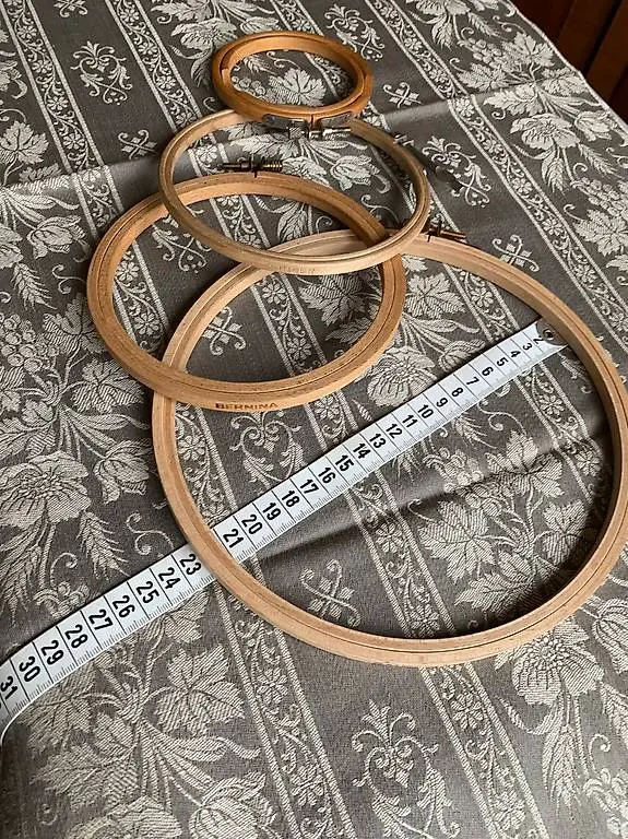 stickrahmen aus holz bernina, dmc, singer