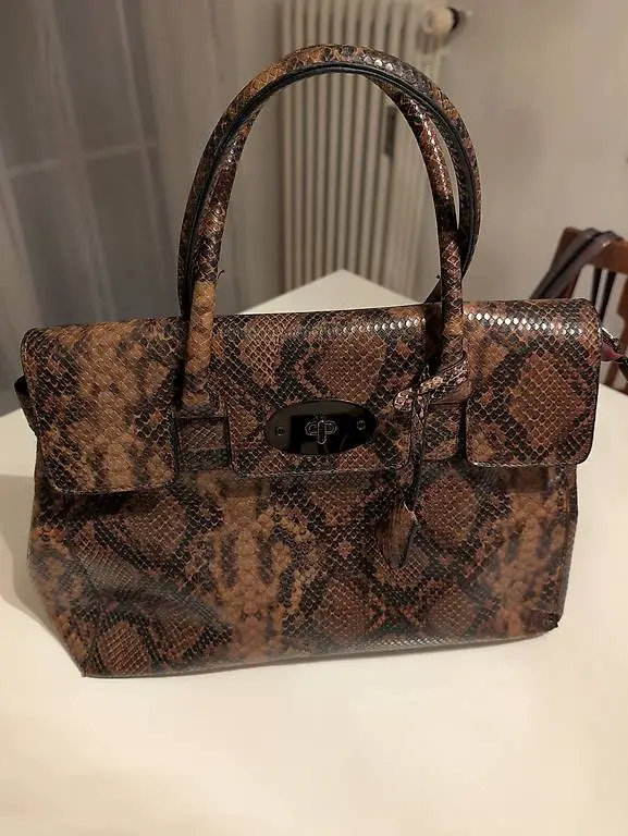 Kunstledertasche Snake-Print