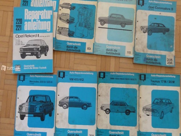 Diverse Reparaturanleitungen Opel, Mercedes, VW, BMW, Ford