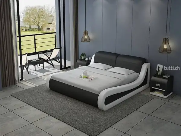  WASSERBETT HOTEL DOPPEL LEDERBETT POLSTERBETT WASSER LB8831