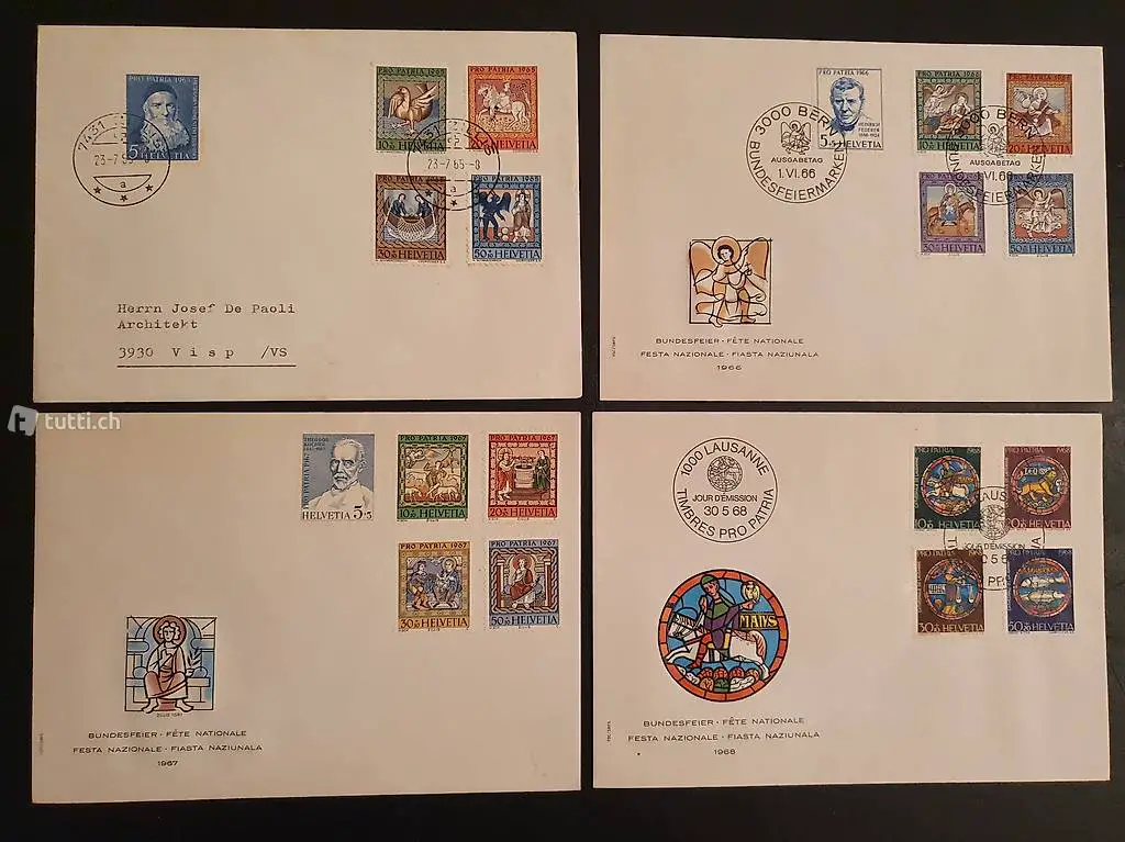 Pro Patria Briefmarkenserien