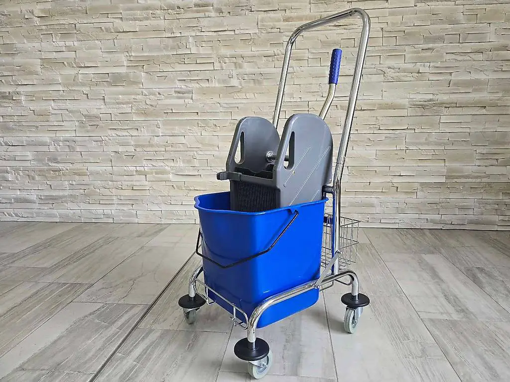 Reinigungswagen 27 Liter Putzwagen mit Ablage Servicewagen