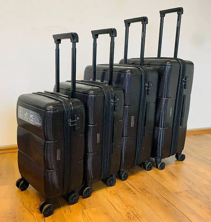 4 teiliges Koffer Polycarbonat gateBAG BUNDLE SCHWARZ NEU