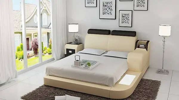  WASSERBETT HOTEL DOPPEL LEDERBETT POLSTERBETT WASSER LB8813