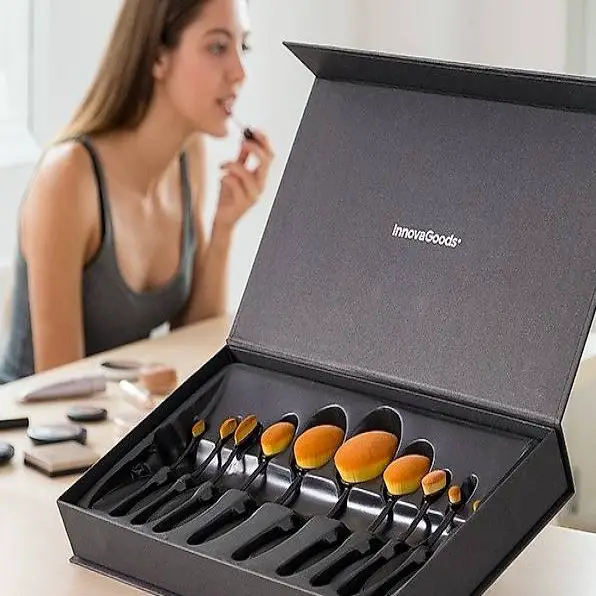  Ensemble de Brosses de Maquillage Professionnel Ovales