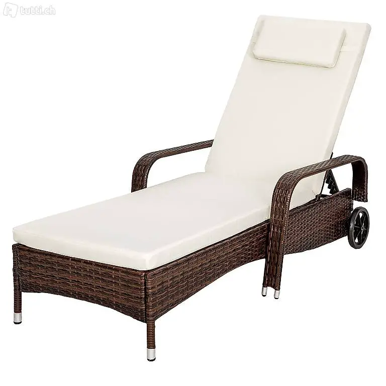  Rattan Gartenliege MAYA braun