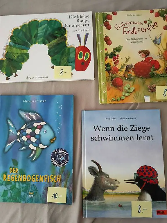 Bilderbuch Raupe Nimmersatt, Erdbeerinchen...