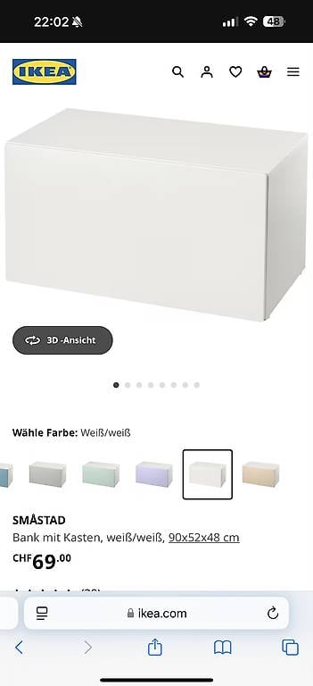 Bank mit Kasten von Ikea