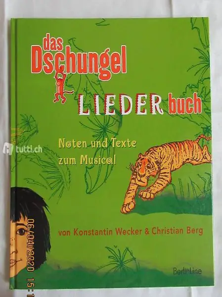  Das Dschungel LIEDER buch Noten und Texte