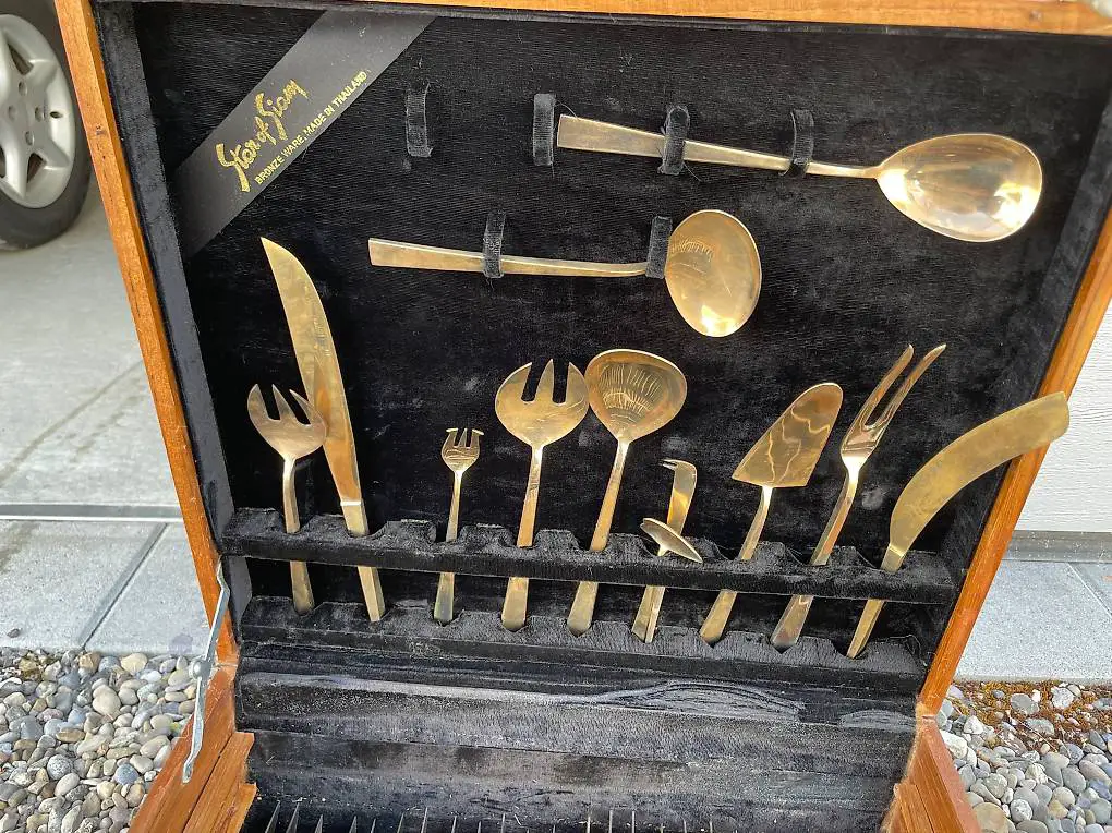 Besteckset Siam für 12 Personen Bronze