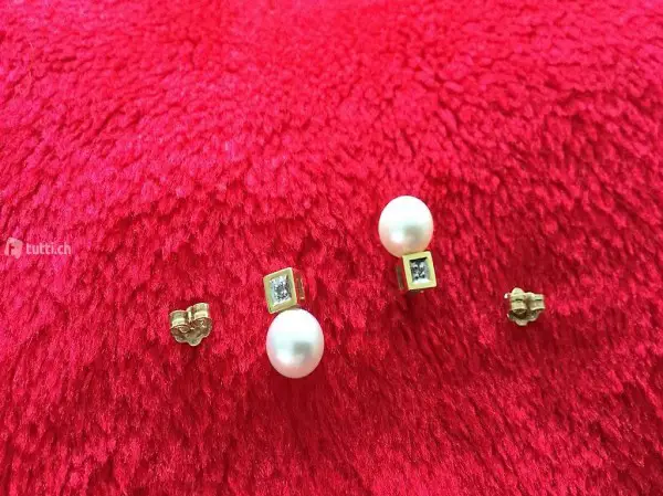 Ohrstecker Perlen/ Brillanten18 Karat NP: über 1000 Fr.
