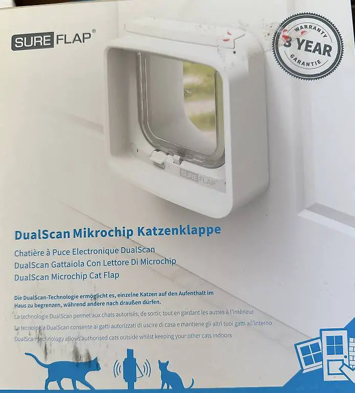 Katzenklappe DualSan Mikrochip mit Garantie