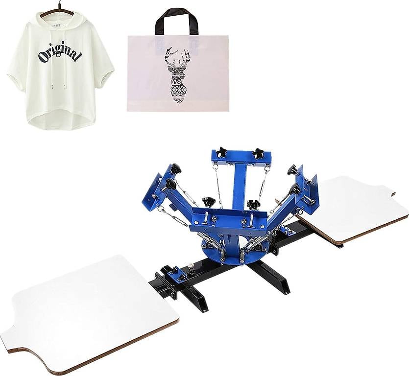 4 Farbe 2 Station Siebdruckmaschine