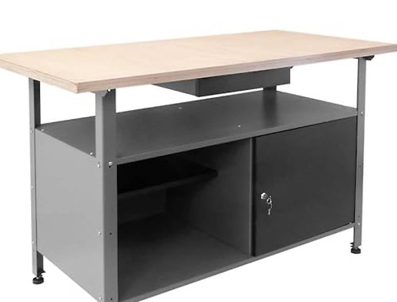 Werkbank mit Schublade & abschliessbarer Tür - 120 x 60 x 85