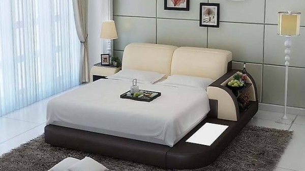  WASSERBETT HOTEL DOPPEL LEDERBETT POLSTERBETT WASSER LB8812