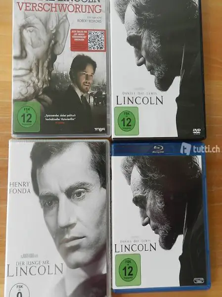 4 DVD"s/blu-ray: Lincoln: 3 versch. Fassungen