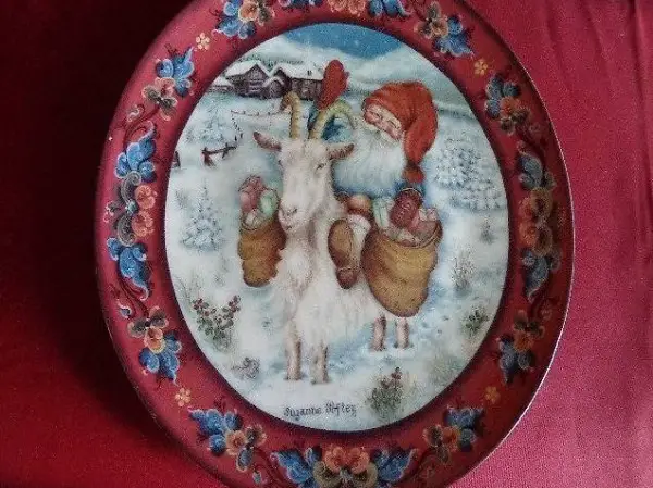 weihnachtsteller norwegen 21 cm