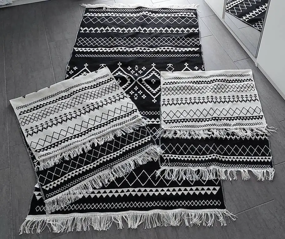 Teppich Set Schwarz
