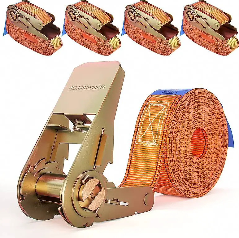 4 Stück Spanngurte mit Ratsche in 6m