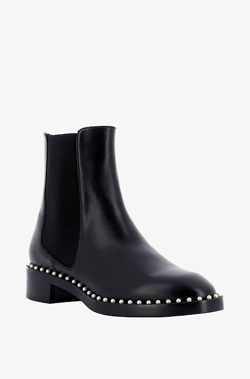 STUART WEITZMAN Stiefeletten Leder mit Perlen Gr.41 / NEU