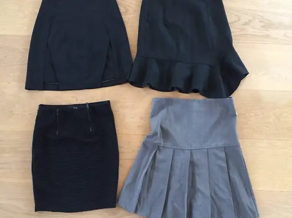 Schwarze graue Jupe, Gr: 13-14, 164, 34