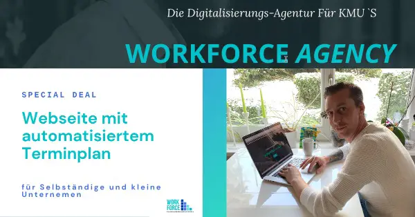 Webseite für Selbständige mit automatisiertem Terminplaner