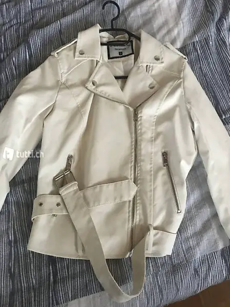 Lederjacke weiss