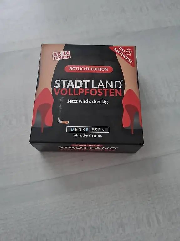 Kartenspiel Stadt Land Vollpfosten Rotlicht Edition