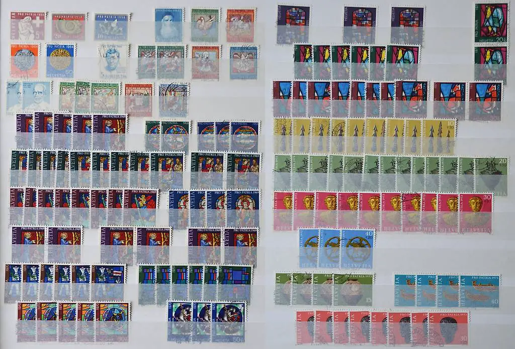 Pro Patria Sammlung/Doubletten 1958 bis 1999, gestempelt/PF