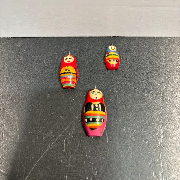 >top: 3er set miniatur holz figur babuschkas russland udssr