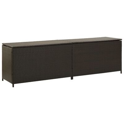 vidaXL Gartenbox Poly Rattan 200x50x60 cm SKU:46475