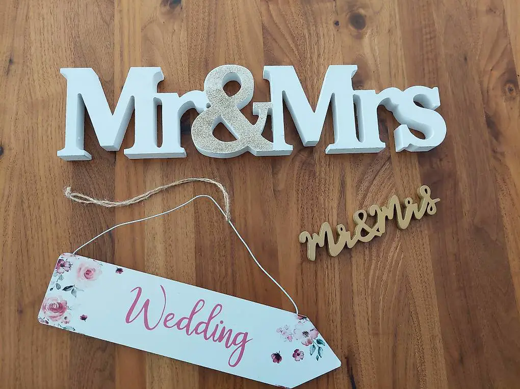 Verschiedene kleine Hochzeitsdeko