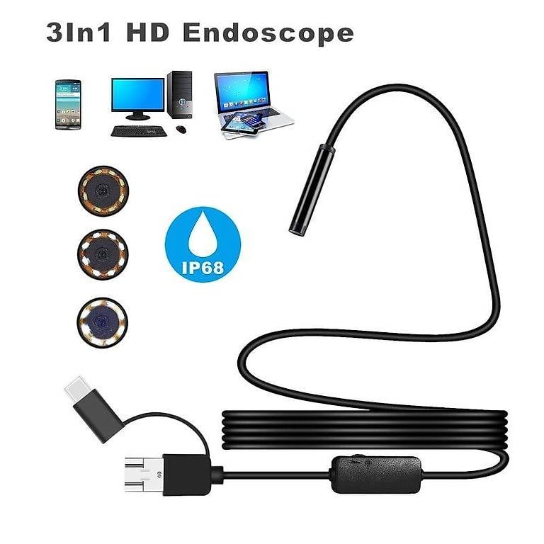Portofrei 3in1 USB Endoscope 5.5mm 2meter Kamera